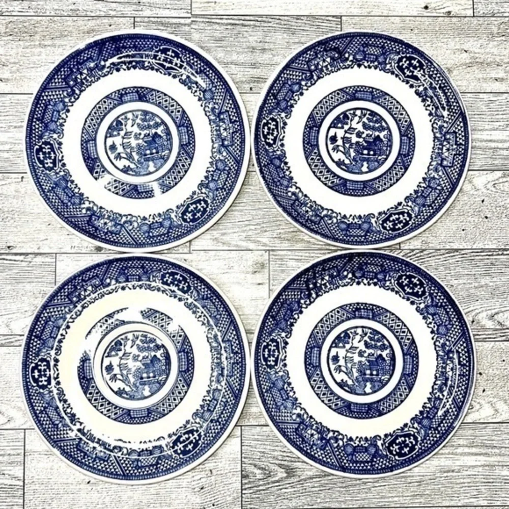 Vintage Blue Willow 6” Plate Set of 4